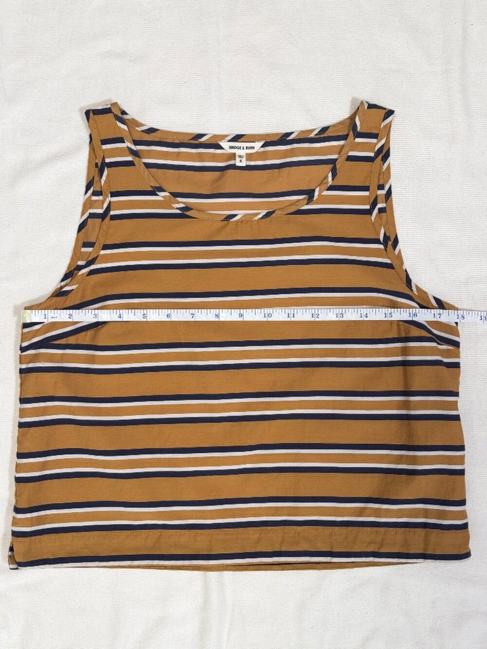 Bridge & Burn Meridian Striped Linen Tank Top Size Small - Picture 6 of 12